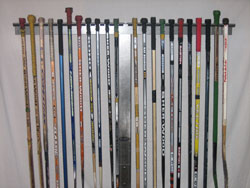 Rink Rack is the solution to organize player hockey sticks in a safe, orderly manner